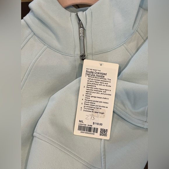 NWT SCUBA OVERSIZED HALF-ZIP HOODIE - Picture 3 of 3